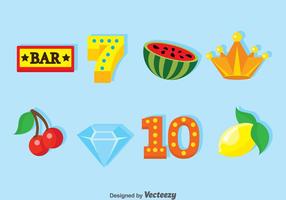 Jackpot Items Icons vector