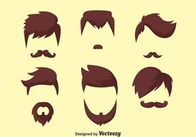 Colección del estilo del pelo del hombre vector