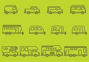 Camper Icons vector