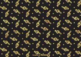 Golden Violin Key Vector Pattern