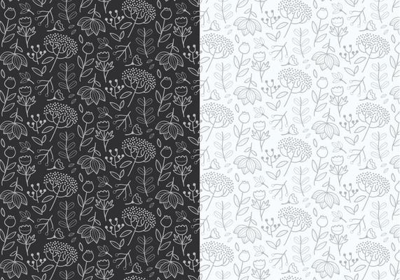 Outline Plants Pattern