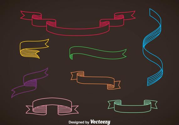 Colorful Sash Vector Set