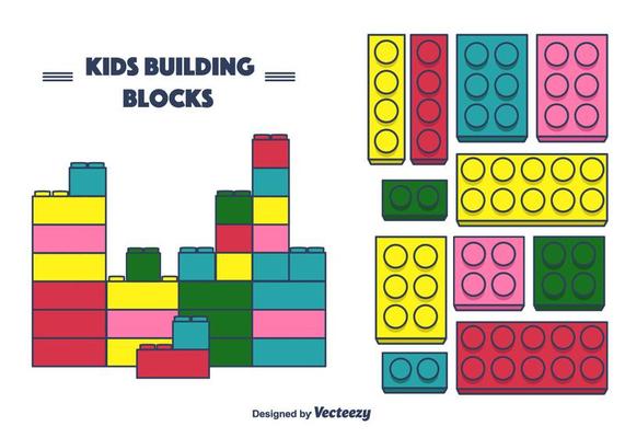 Kids Building Blocks Vector