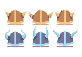 Viking Helmet Vector Set