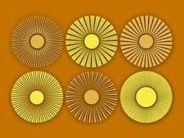 Vector Abstract Sun Icons Set