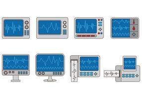 Conjunto De Vectores Del Monitor Del Corazón