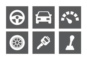 Car Parts Icon Set vector