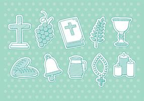 Drawn Eucharist Vector Icons