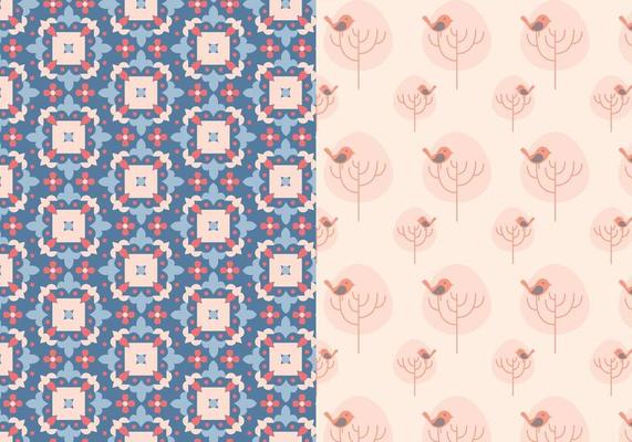 Geometric Birds Pattern
