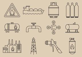 Gas Energy Icons vector