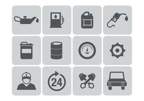 Gas Station Icons Vector