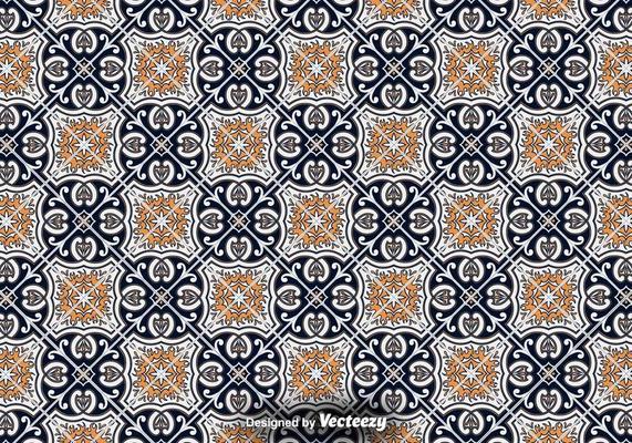 Tile Floor - Ornamental Vector Pattern