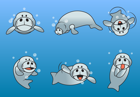 Free Manatee Vector