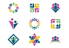 Free Working Together  Teamwork Logo Vectors