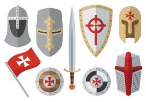 Iconos Templarios Gratis vector