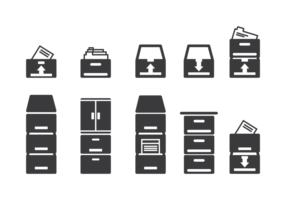 File Cabinet Icons vector