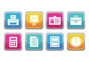 Free Office Button Icons vector