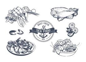 Seafood Vector Set