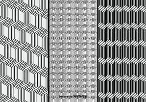 Conjunto de patrones vectoriales monocromo vector