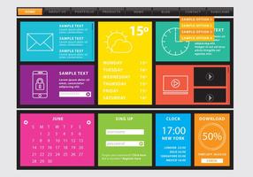 Web Template With Colorful Sections vector