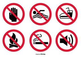 Prohibited Icon Set vector