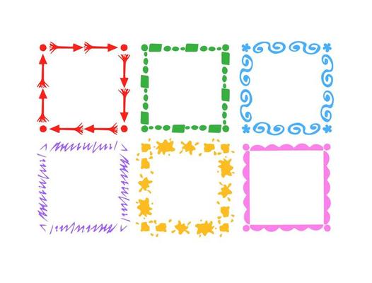 Hand Drawn Style Frame Set