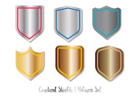 Blason Shield Vector Set Gradient