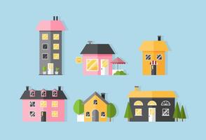 Colorful House Set vector