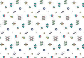Colorful Outline Geometric Pattern vector