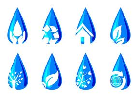 Iconos de agua para la vida vector