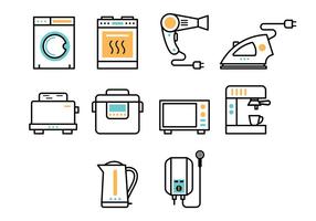 Set Of Appliance Icon vector