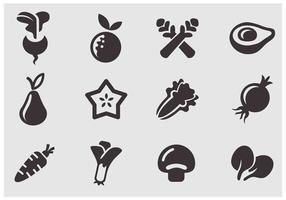 Icono de frutas y verduras vector