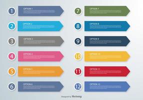 Bullet Point Numbered Banner Set vector