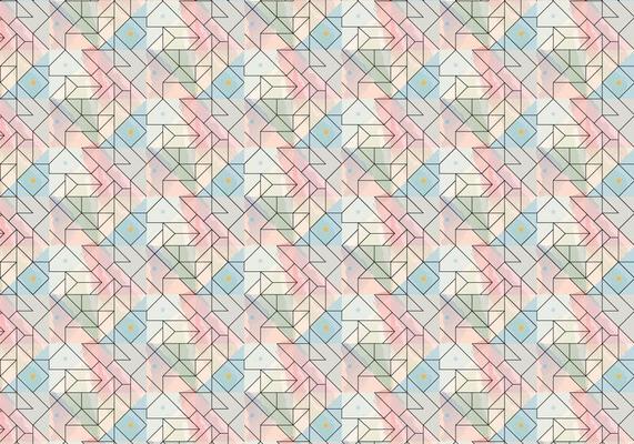Geometric Outline Brush Pattern