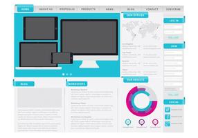 Plantilla Web con secciones vector