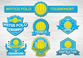 Water Polo Sport label collection vector