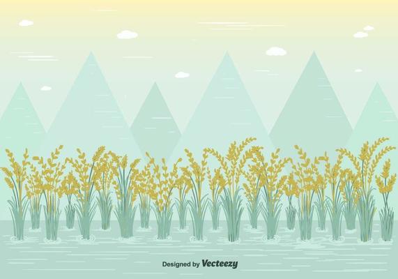 Free Rice Field Vector