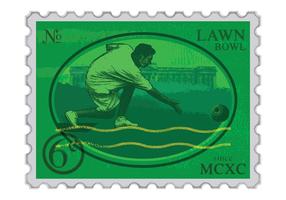 Lawn Bowls Stamp vector