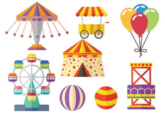 Free Circus and Fair Icons Vector Pack