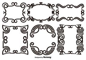 Scroll Works Design - Ornamental Decorative Frames - Vector Elements