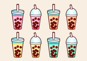 Bubble Tea Vector Set