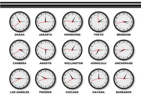 Time Zone Clock vector