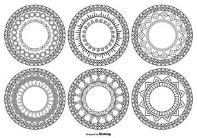 Formas decorativas del círculo vector