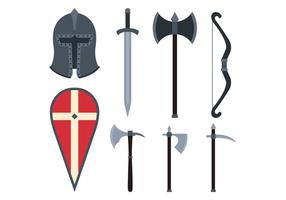 Set Of Templar Vector