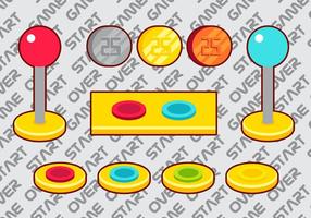 Arcade Button Vector Elements Set A