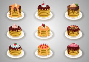 Imagen vectorial Pancake With Topping vector