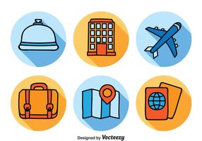 Hotel and Travel Icons Set vector