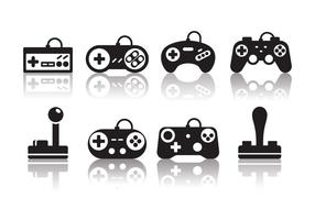 Iconos de joystick de juego minimalista gratis vector