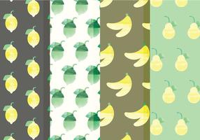 Vector Fruit and Citrus Patterns