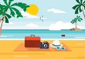 Summer Beach Vector Illustration